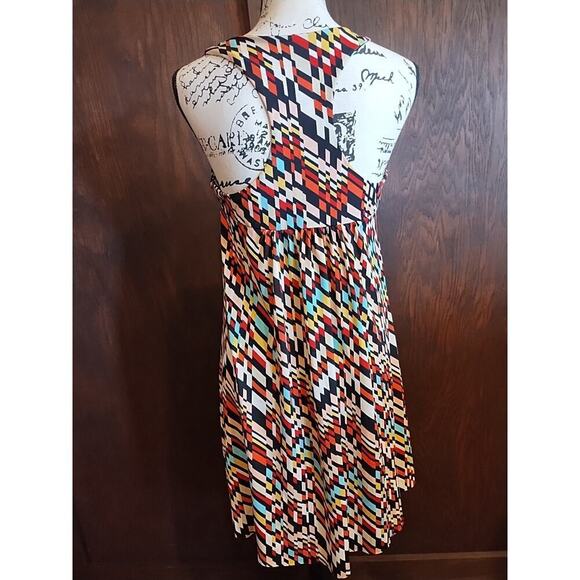 American Rag Women's Large Aztec Geometric Sleeveless Swing Shift Loose Dress - Picture 4 of 6